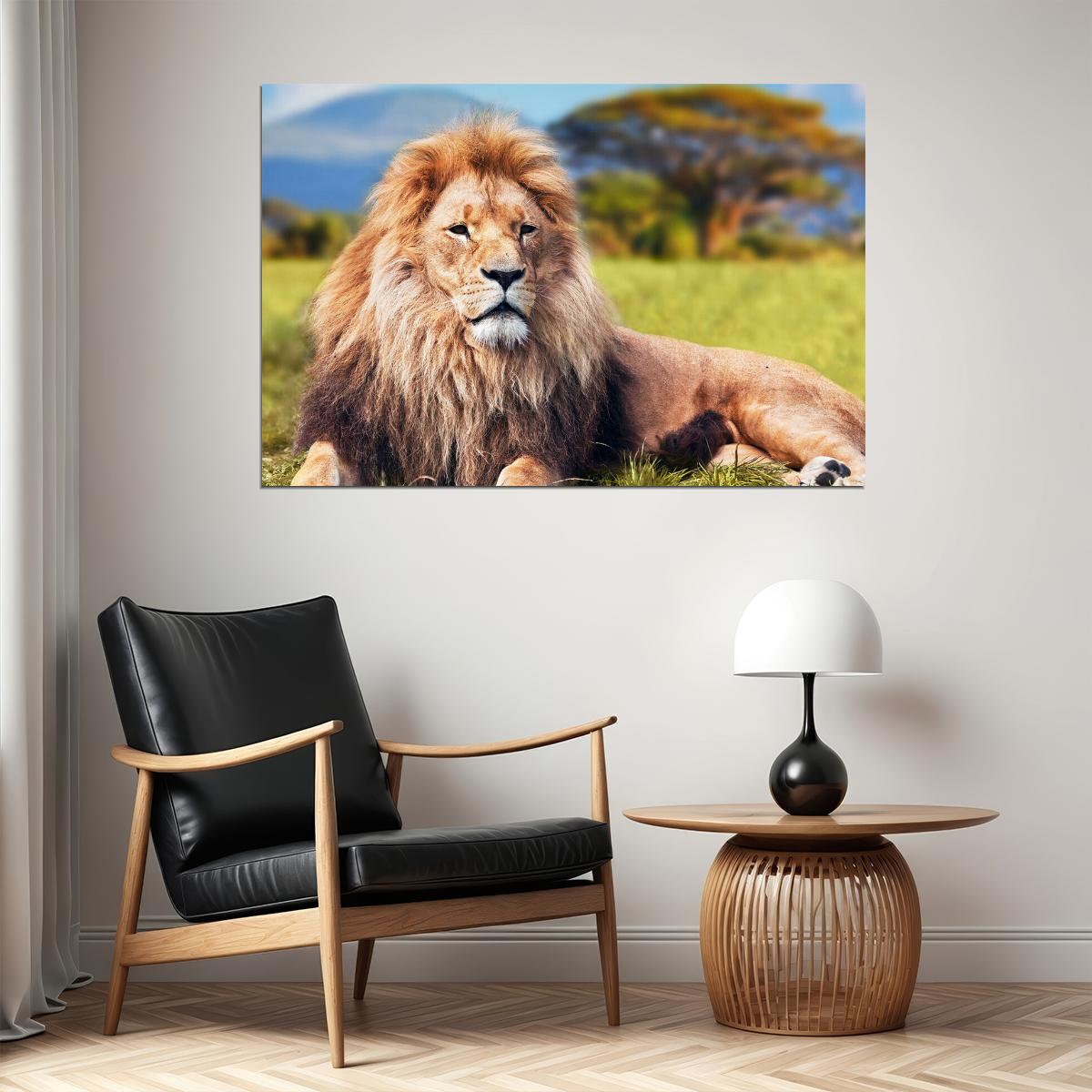 Wild Lion Dangerous Animals Nature Poster Wall Art Print Home Wall Decor - xonomax