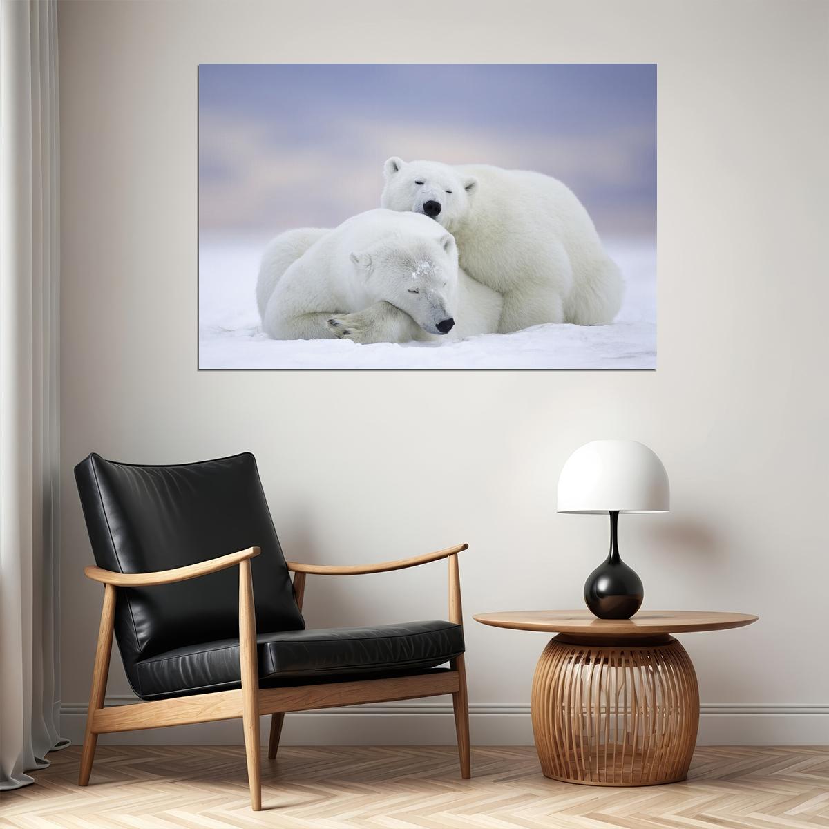 Polar Bears Mammal Animals Polar Love Poster Wall Art Print Home Wall Decor - xonomax