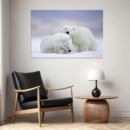 Polar Bears Mammal Animals Polar Love Poster Wall Art Print Home Wall Decor - xonomax