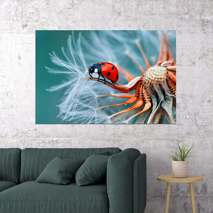 Ladybug Cute Colorful Insect Nature Animal Poster Wall Art Print Home Wall Decor - xonomax