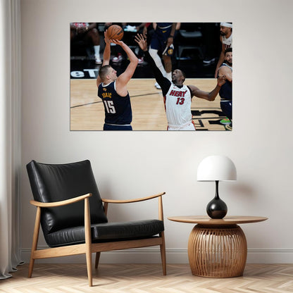 Denver Nuggets Basketball Team Nikola Jokic Athlete 15 Poster Wall Art Print Home Wall Decor - xonomax