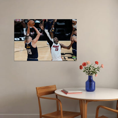 Denver Nuggets Basketball Team Nikola Jokic Athlete 15 Poster Wall Art Print Home Wall Decor - xonomax