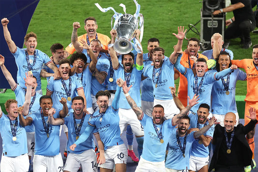 Manchester Champions League Winners Cup Joy Poster Wall Art Print Home Wall Decor - xonomax