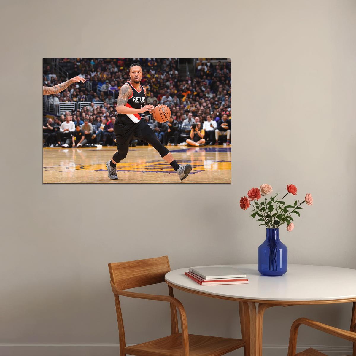Portland Trail Blazers Team Match Damian Lillard Athlete Poster Wall Art Print Home Wall Decor - xonomax