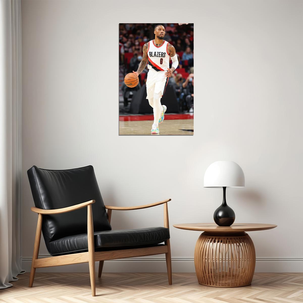 Portland Trail Blazers Team Damian Lillard Basketball Poster Wall Art Print Home Wall Decor - xonomax