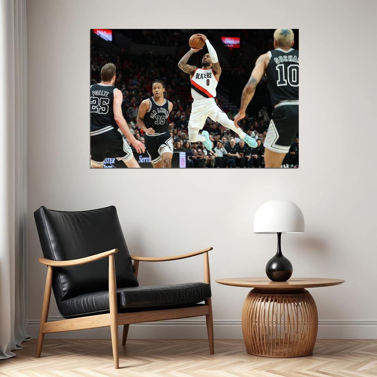 Damian Lillard Basketball er Portland Trail Blazers Team Poster Wall Art Print Home Wall Decor - xonomax