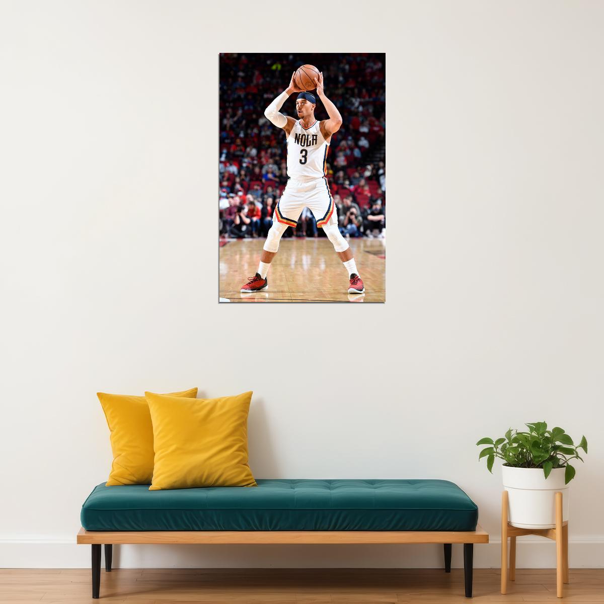 Cj Mccollum 3 American Basketball New Orleans Pelicans Poster Wall Art Print Home Wall Decor - xonomax
