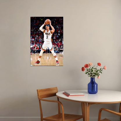 Cj Mccollum 3 American Basketball New Orleans Pelicans Poster Wall Art Print Home Wall Decor - xonomax