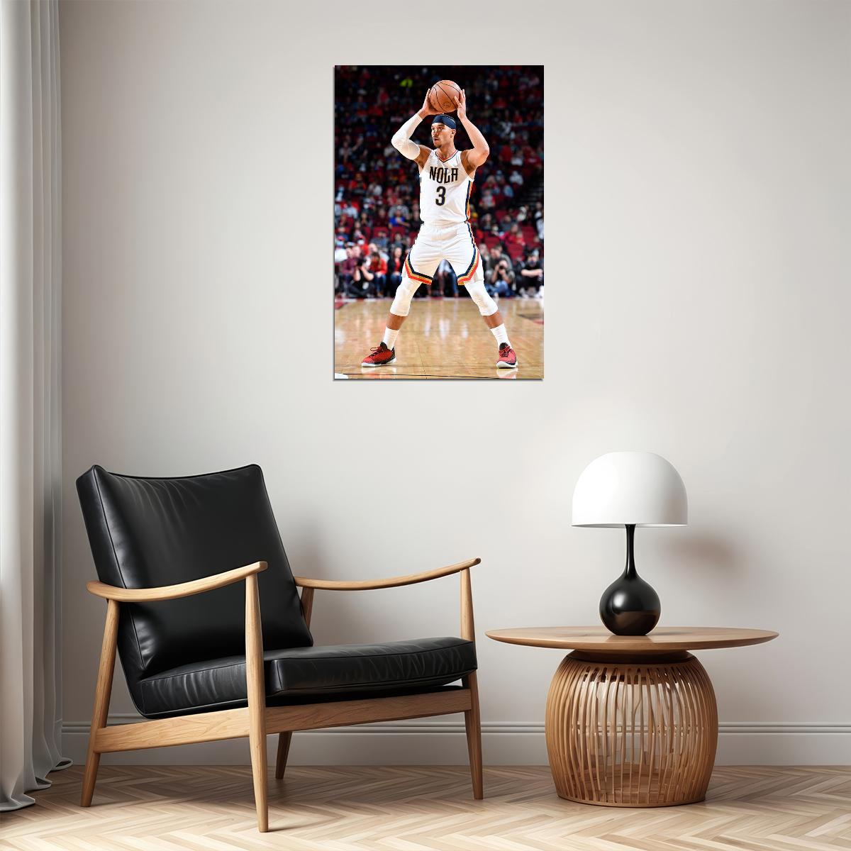Cj Mccollum 3 American Basketball New Orleans Pelicans Poster Wall Art Print Home Wall Decor - xonomax
