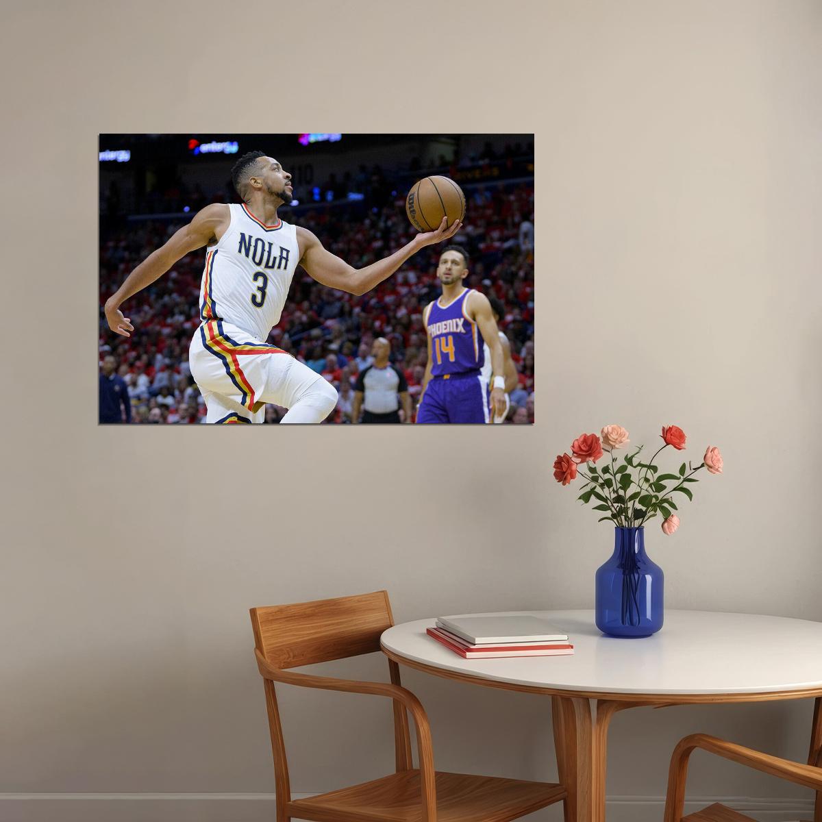 Cj Mccollum American Basketball New Orleans Pelicans Poster Wall Art Print Home Wall Decor - xonomax