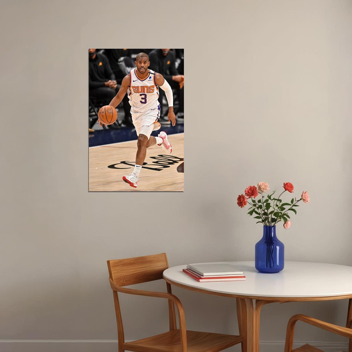 Phoenix Suns Team Chris Paul American Athlete Play maker Poster Wall Art Print Home Wall Decor - xonomax