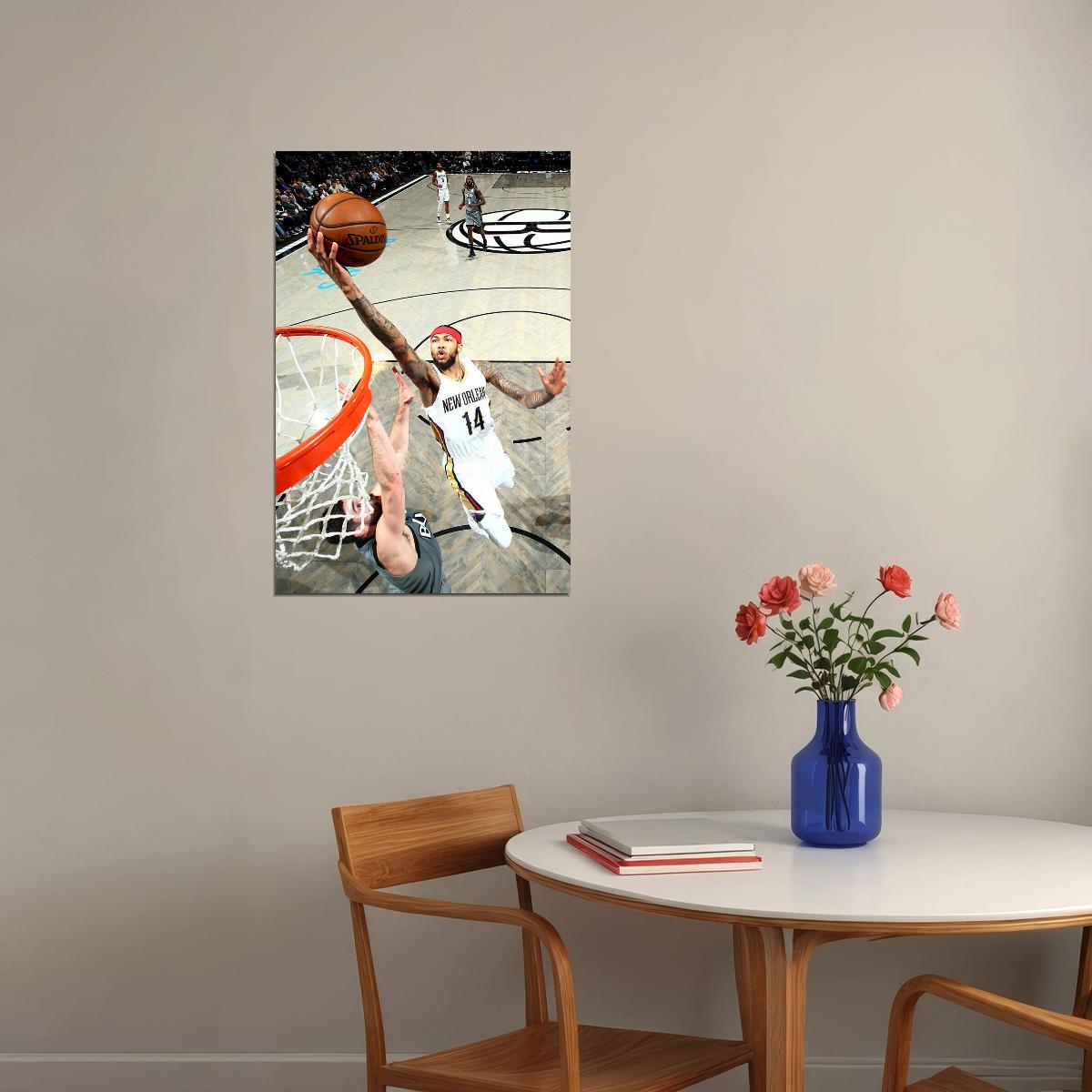 Brandon Ingram 14 New Orleans Pelicans Basketball Team Poster Wall Art Print Home Wall Decor - xonomax