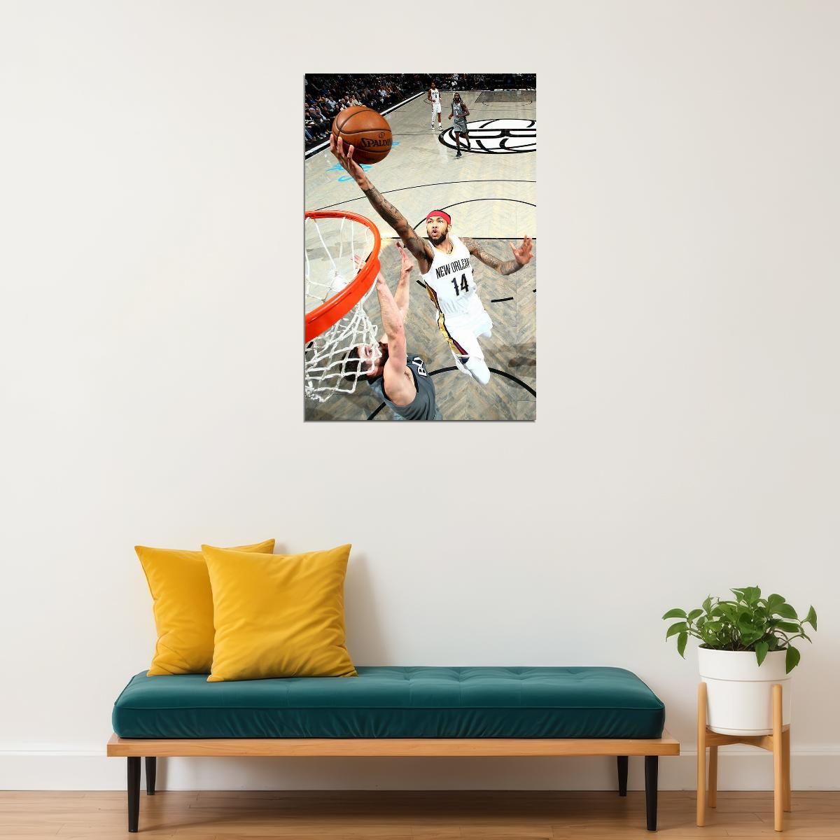Brandon Ingram 14 New Orleans Pelicans Basketball Team Poster Wall Art Print Home Wall Decor - xonomax