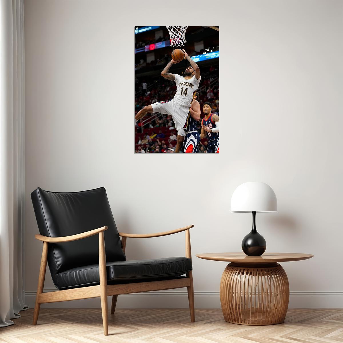 Brandon Ingram New Orleans Pelicans Basketball Team Poster Wall Art Print Home Wall Decor - xonomax