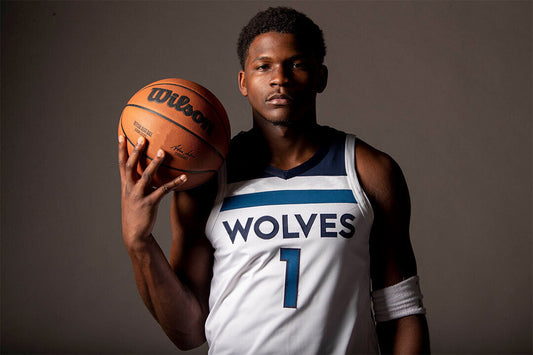 Athlete Anthony Edwards Minnesota Posing Timber Wolves Team Poster Wall Art Print Home Wall Decor - xonomax