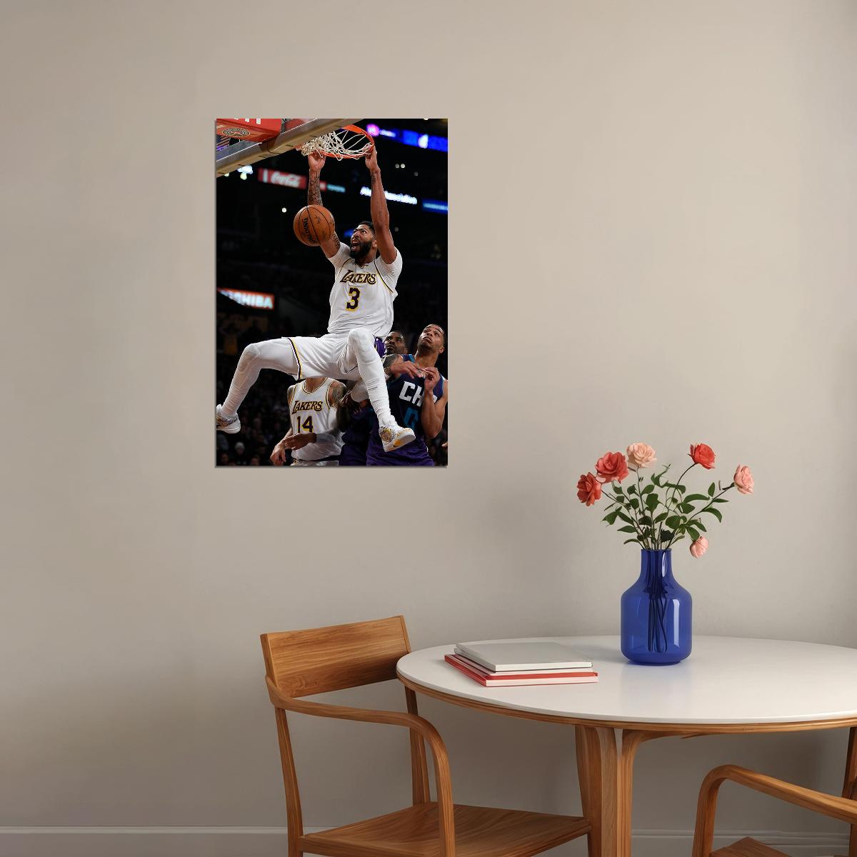 Anthony Davis La Lakers American Basketball Sports Poster Wall Art Print Home Wall Decor - xonomax