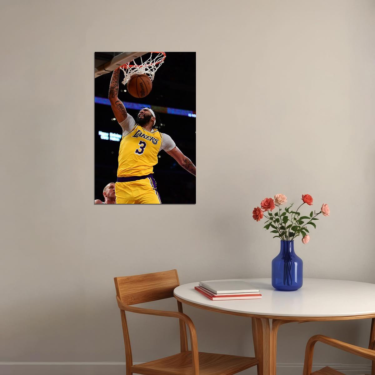 La Lakers Basketball Team Anthony Davis Sports Poster Wall Art Print Home Wall Decor - xonomax