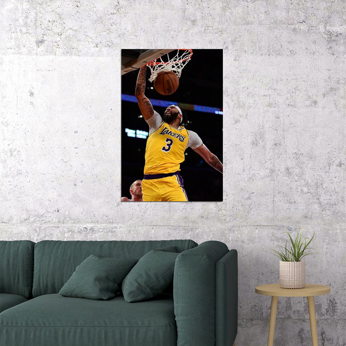La Lakers Basketball Team Anthony Davis Sports Poster Wall Art Print Home Wall Decor - xonomax