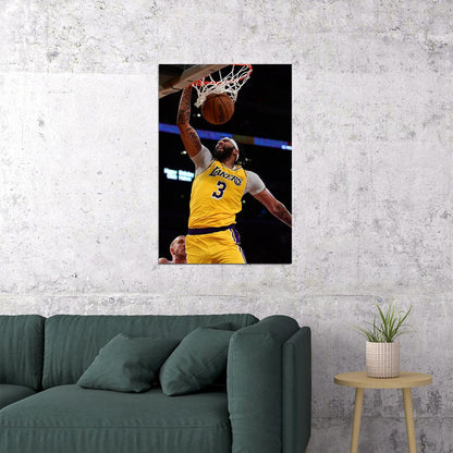 La Lakers Basketball Team Anthony Davis Sports Poster Wall Art Print Home Wall Decor - xonomax