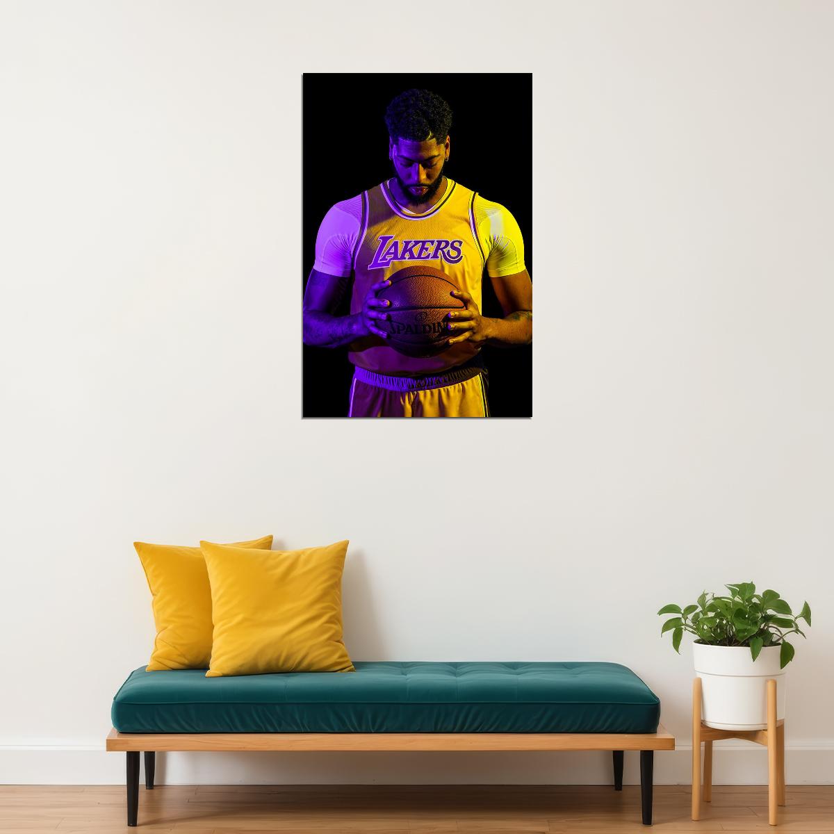 Anthony Davis La Lakers Basketball Team Poster Wall Art Print Home Wall Decor - xonomax