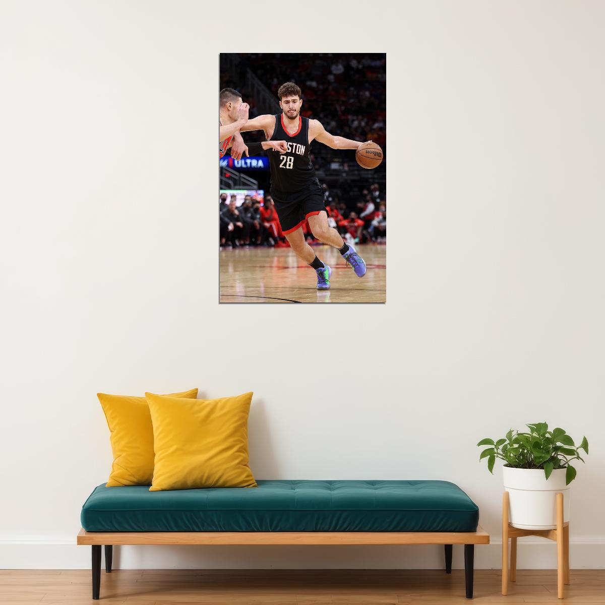 Alperen Sengun Houston Rockets Basketball Team Poster Wall Art Print Home Wall Decor - xonomax