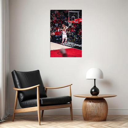 Zach Lavine In Match Chicago Bulls Team Athlete Sports Poster Wall Art Print Home Wall Decor