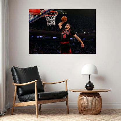 Chicago Bulls Player Zach Lavine American Basketball Poster Wall Art Print Home Wall Decor - xonomax
