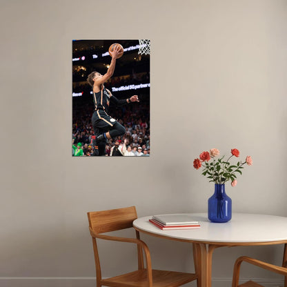 Trae Young In Match Athlete Hawks Team Player Poster Wall Art Print Home Wall Decor - xonomax