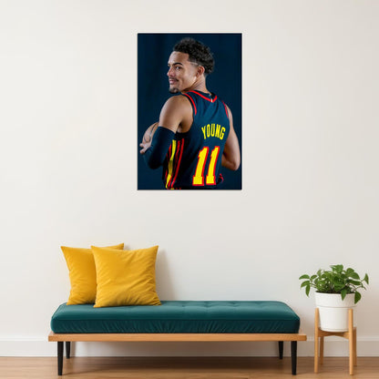 Atlanta Hawks Player Trae Young American Athlete Poster Wall Art Print Home Wall Decor - xonomax
