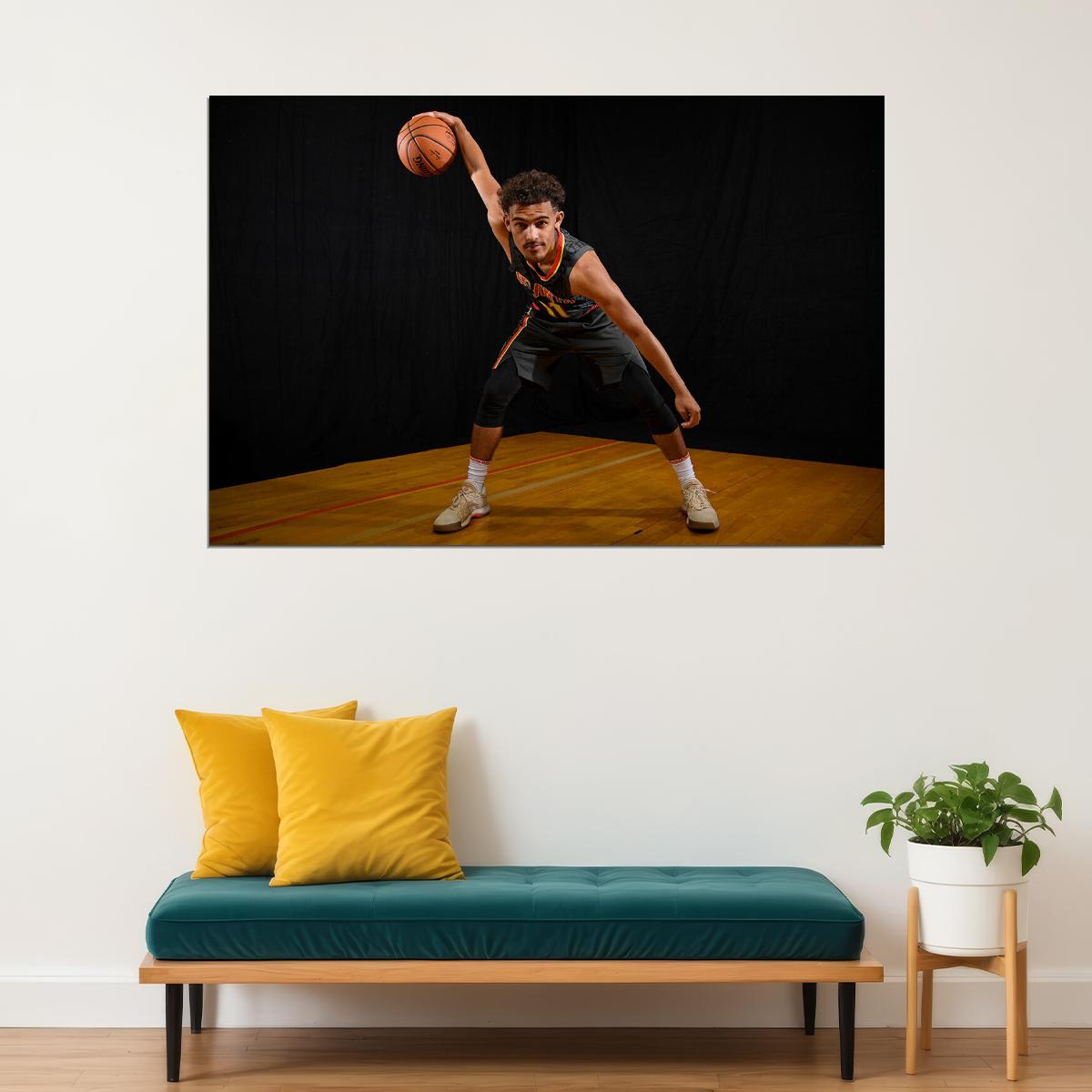 Trae Young American Athlete Atlanta Hawks Player Poster Wall Art Print Home Wall Decor