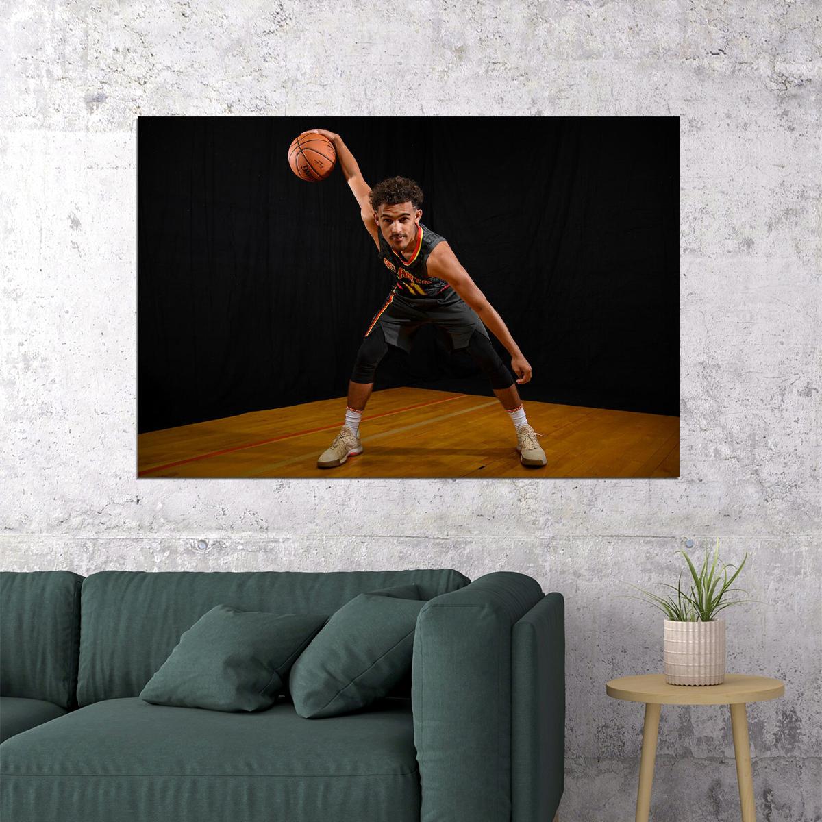 Trae Young American Athlete Atlanta Hawks Player Poster Wall Art Print Home Wall Decor
