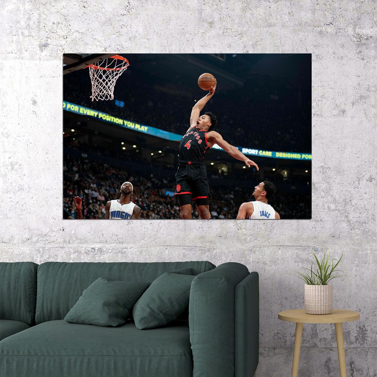 Toronto Raptors Match Scottie Barnes American Basketball Poster Wall Art Print Home Wall Decor