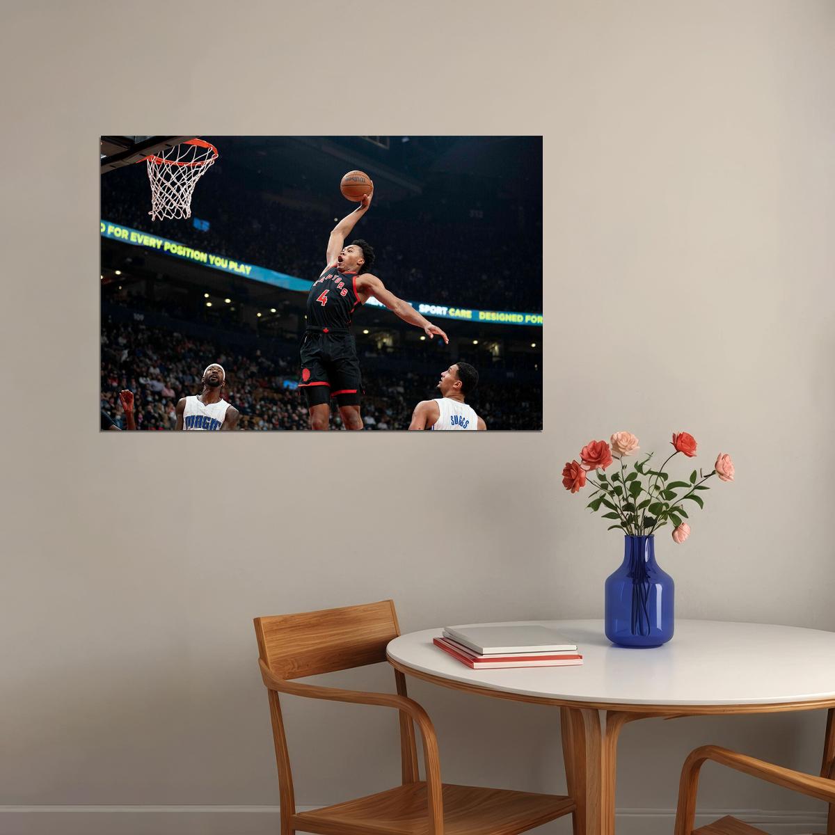 Toronto Raptors Match Scottie Barnes American Basketball Poster Wall Art Print Home Wall Decor