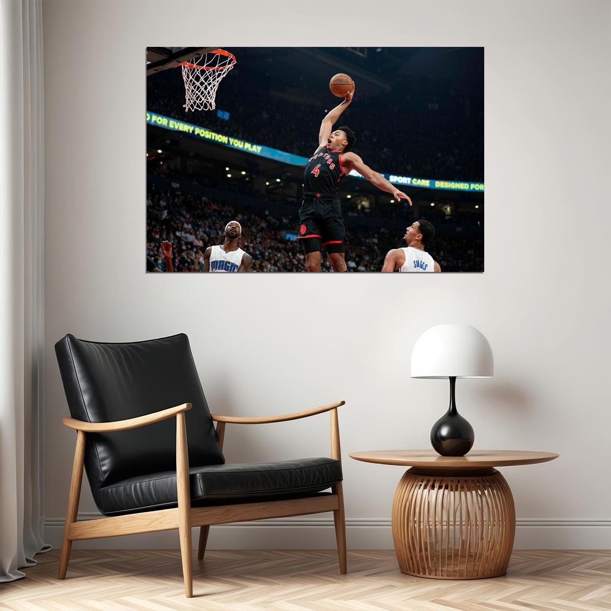Toronto Raptors Match Scottie Barnes American Basketball Poster Wall Art Print Home Wall Decor