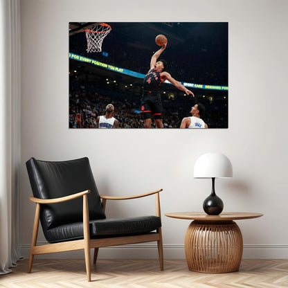 Toronto Raptors Match Scottie Barnes American Basketball Poster Wall Art Print Home Wall Decor