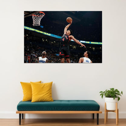 Toronto Raptors Match Scottie Barnes American Basketball Poster Wall Art Print Home Wall Decor