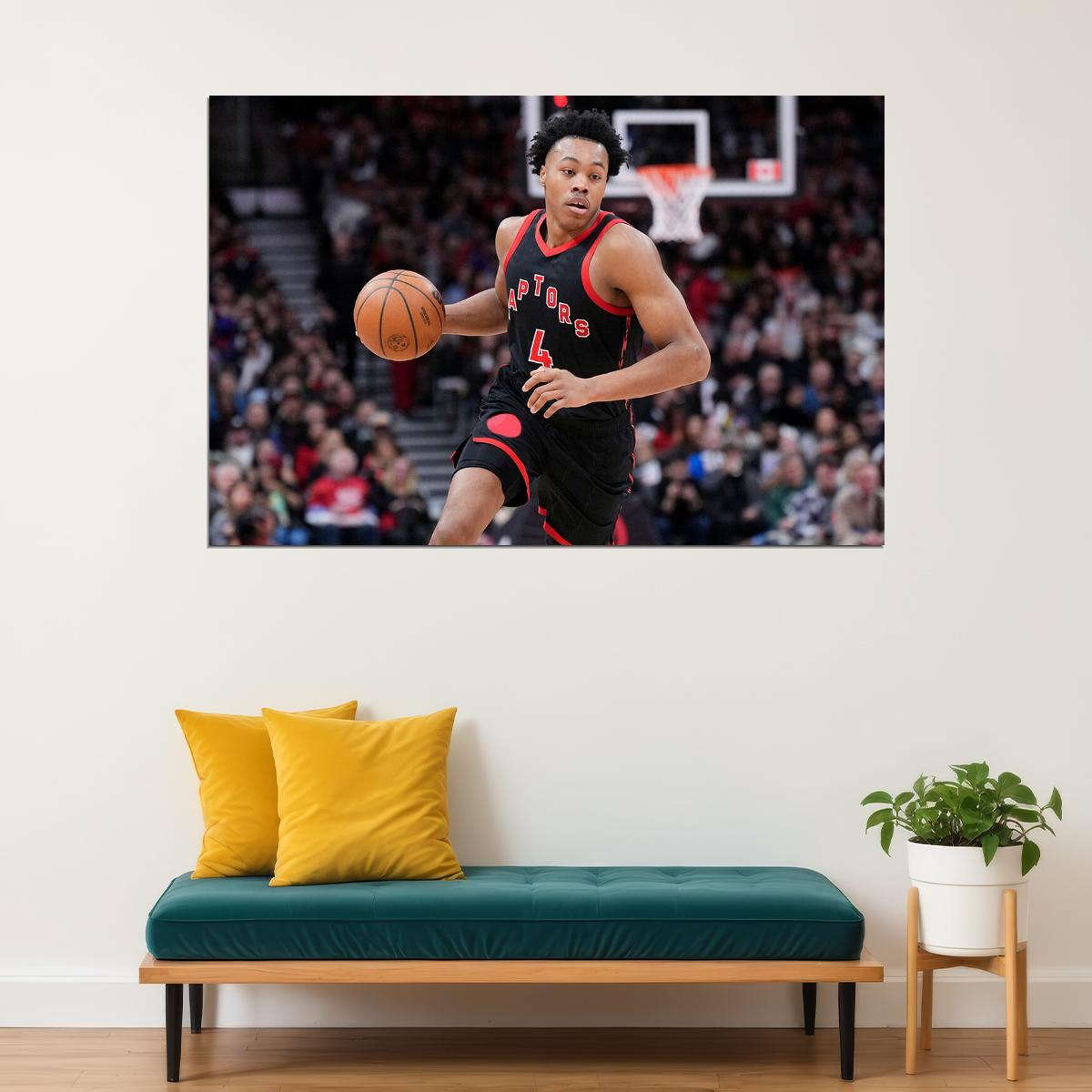 Scottie Barnes American Basketball Toronto Raptors Match Poster Wall Art Print Home Wall Decor