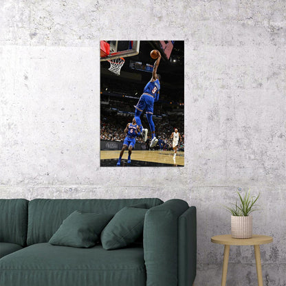 New York Knicks Team Rj Barrett Canadian Basketball Poster Wall Art Print Home Wall Decor - xonomax