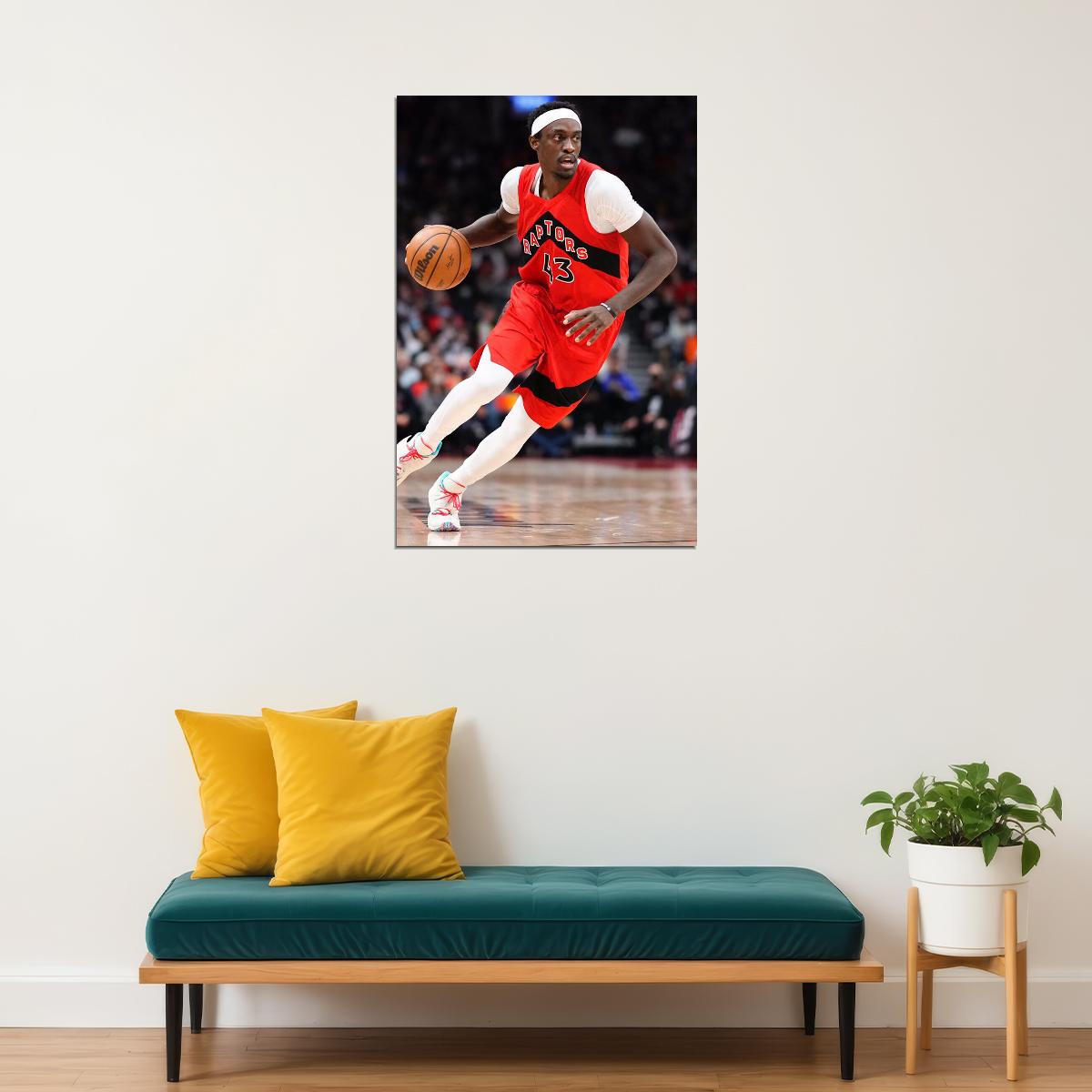 Toronto Raptors Team Pascal Siakam Basketball Athlete Poster Wall Art Print Home Wall Decor