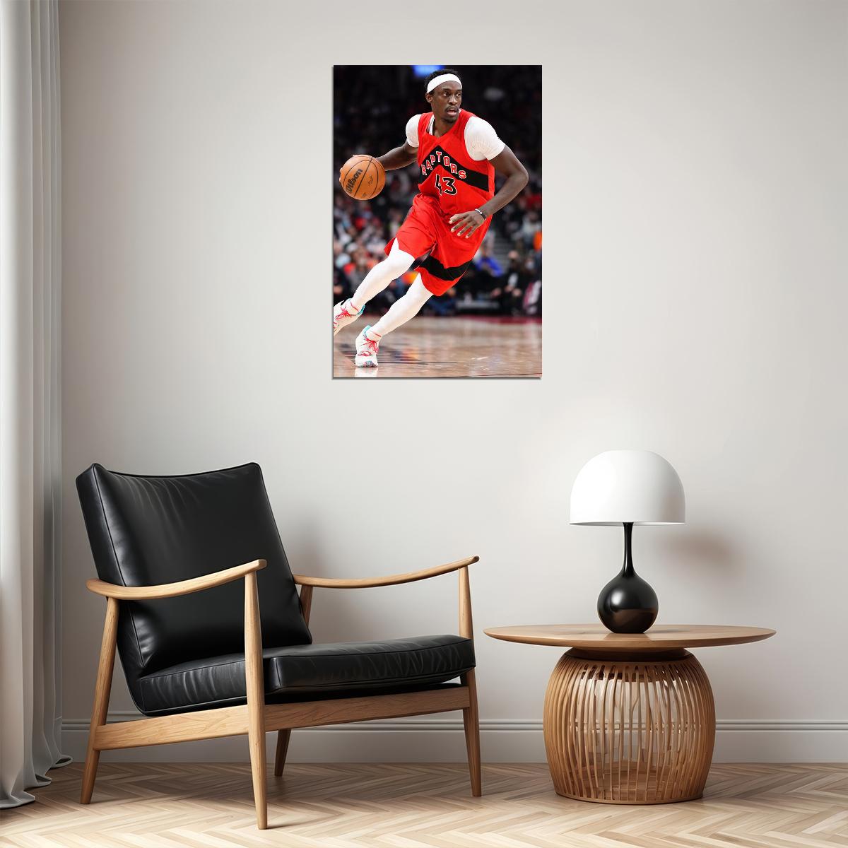 Toronto Raptors Team Pascal Siakam Basketball Athlete Poster Wall Art Print Home Wall Decor