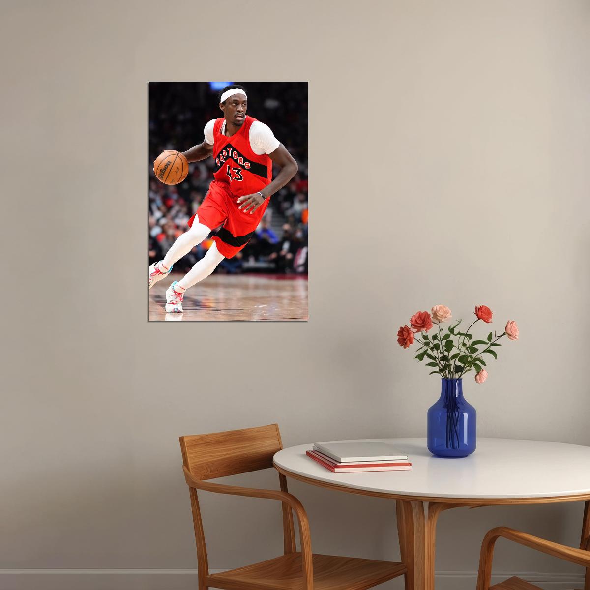 Toronto Raptors Team Pascal Siakam Basketball Athlete Poster Wall Art Print Home Wall Decor
