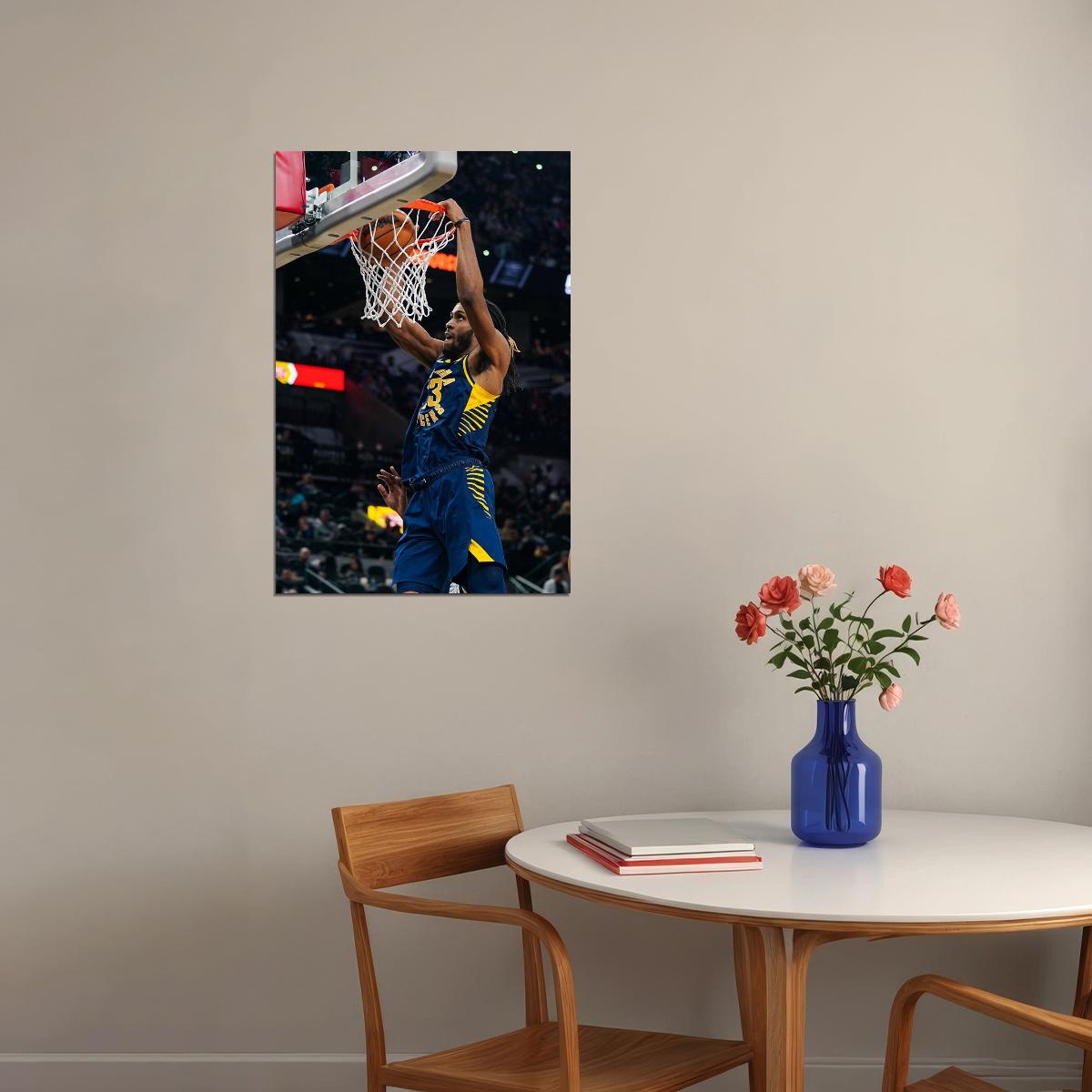 İndiana Pacers Player Myles Turner Basketball Poster Wall Art Print Home Wall Decor - xonomax