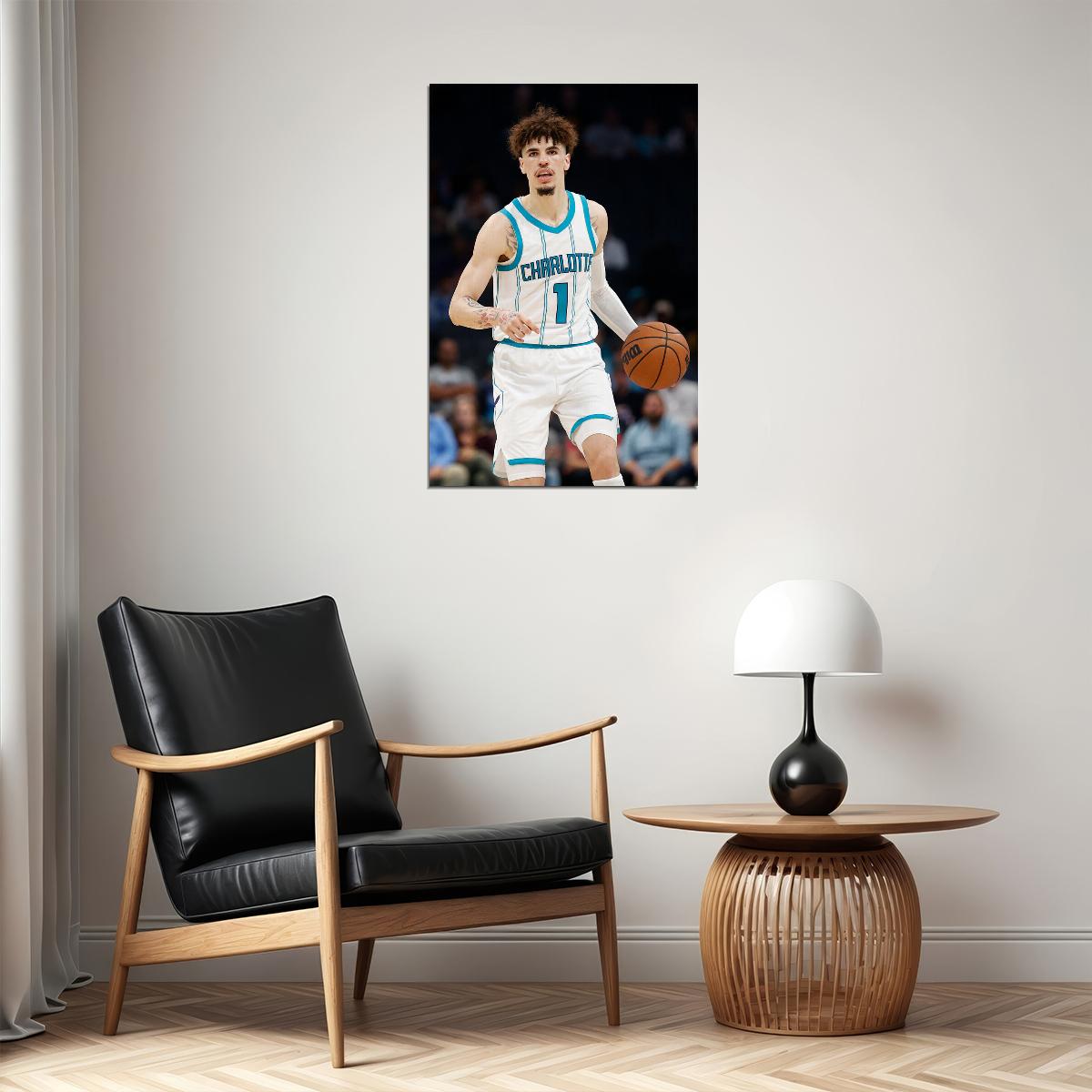 Lamelo Ball Basketball Charlotte Hornets Sports Poster Wall Art Print Home Wall Decor - xonomax