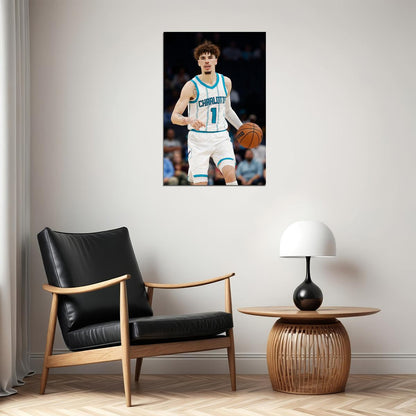 Lamelo Ball Basketball Charlotte Hornets Sports Poster Wall Art Print Home Wall Decor - xonomax