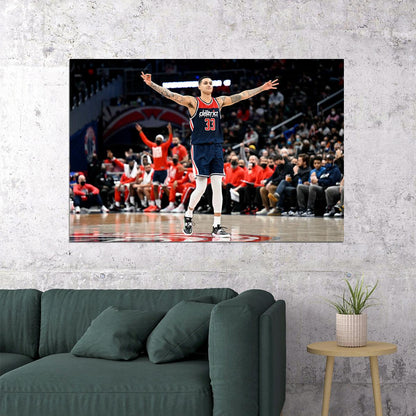 Kyle Kuzma Basketball Washington Wizards Basketball Team Poster Wall Art Print Home Wall Decor - xonomax