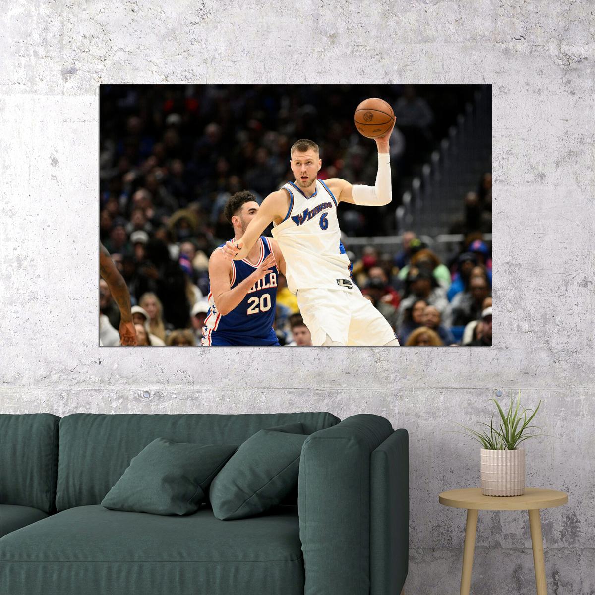 Kristaps Porzingis Latvian Basketball Washington Wizards Poster Wall Art Print Home Wall Decor - xonomax
