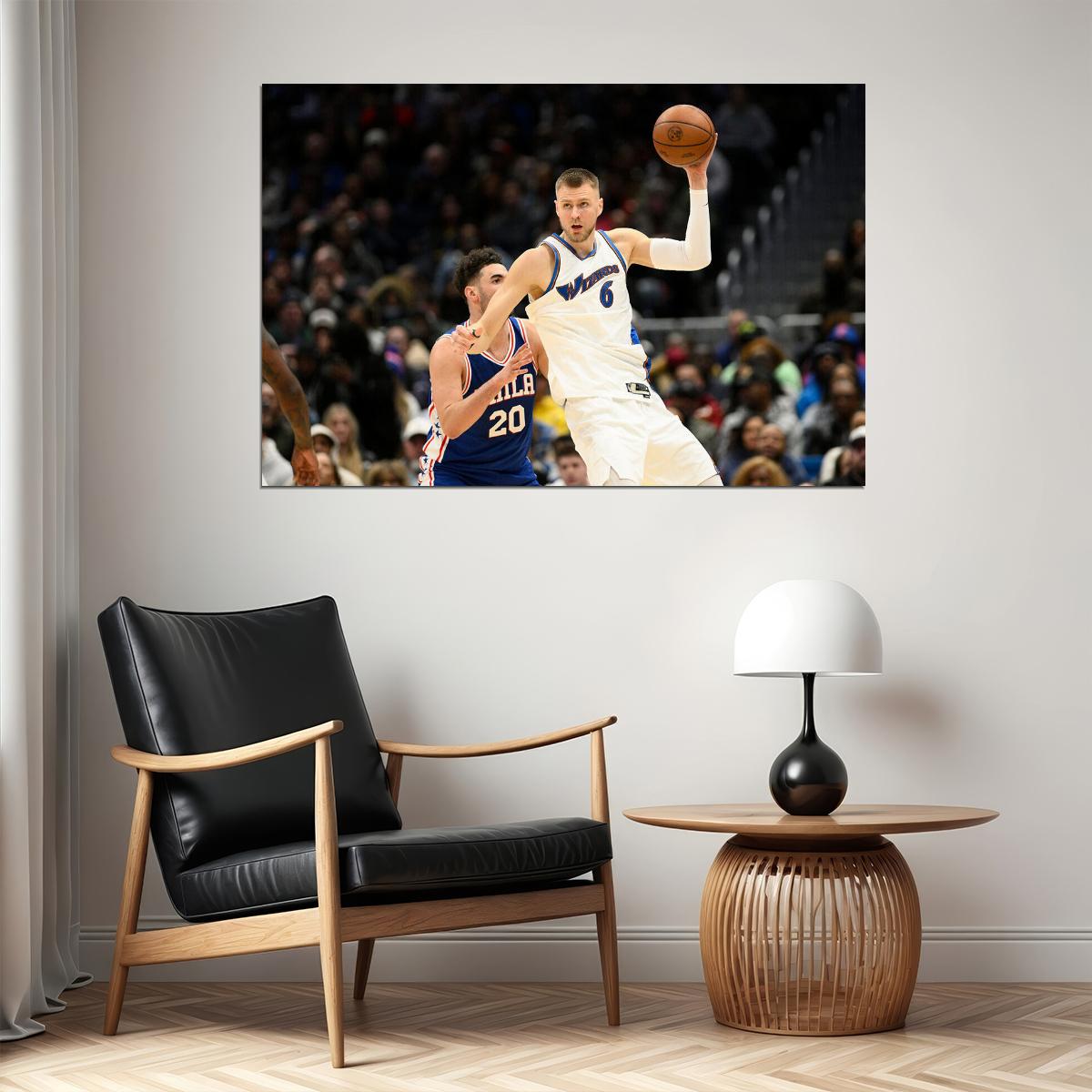 Kristaps Porzingis Latvian Basketball Washington Wizards Poster Wall Art Print Home Wall Decor - xonomax