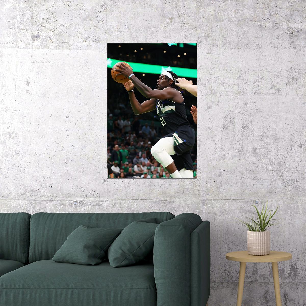 Milwaukee Bucks Team Jrue Holiday Basketball Poster Wall Art Print Home Wall Decor - xonomax