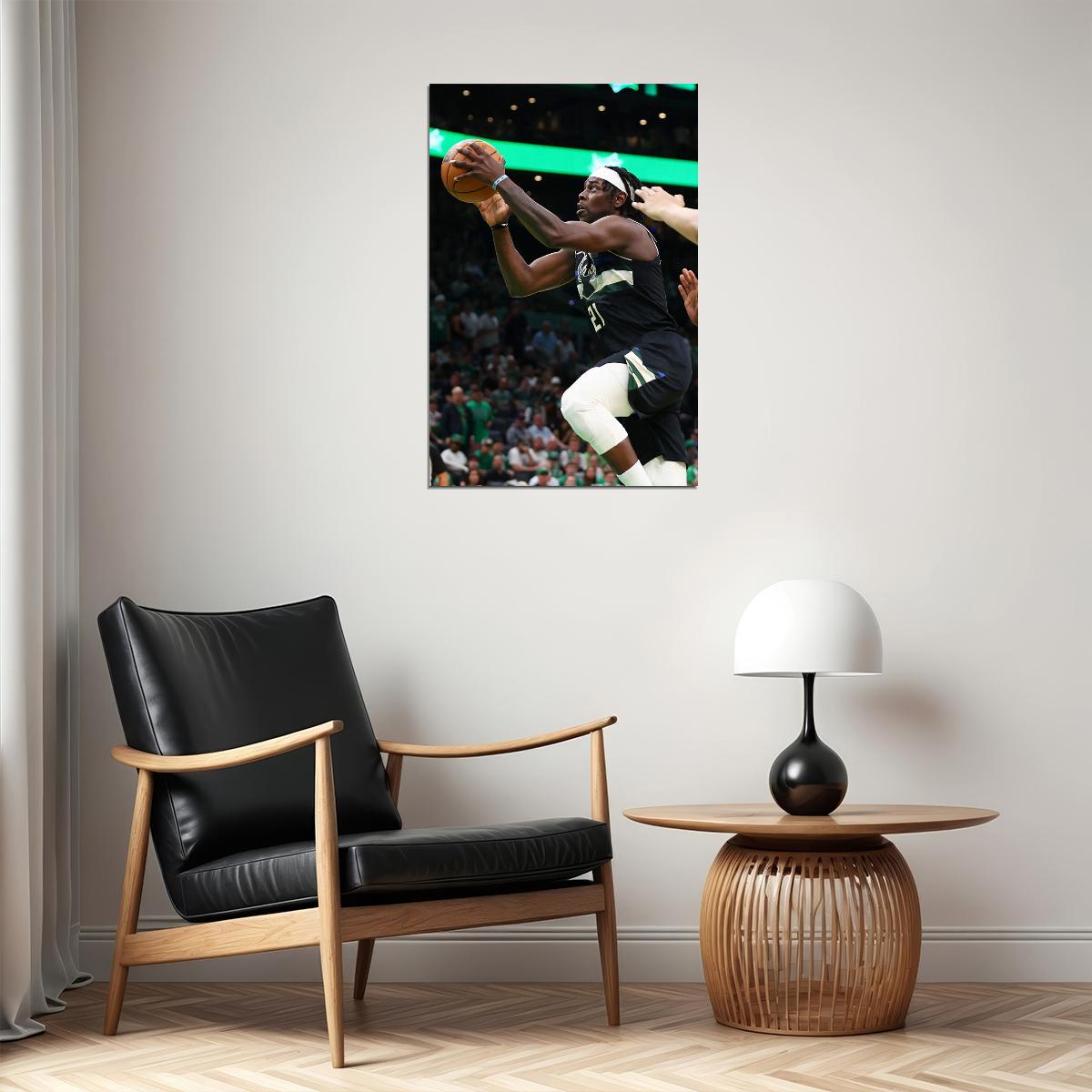 Milwaukee Bucks Team Jrue Holiday Basketball Poster Wall Art Print Home Wall Decor - xonomax
