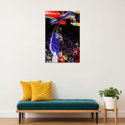 Joel Embiid Athlete Sports Philadelphia Team Basketball Poster Wall Art Print Home Wall Decor